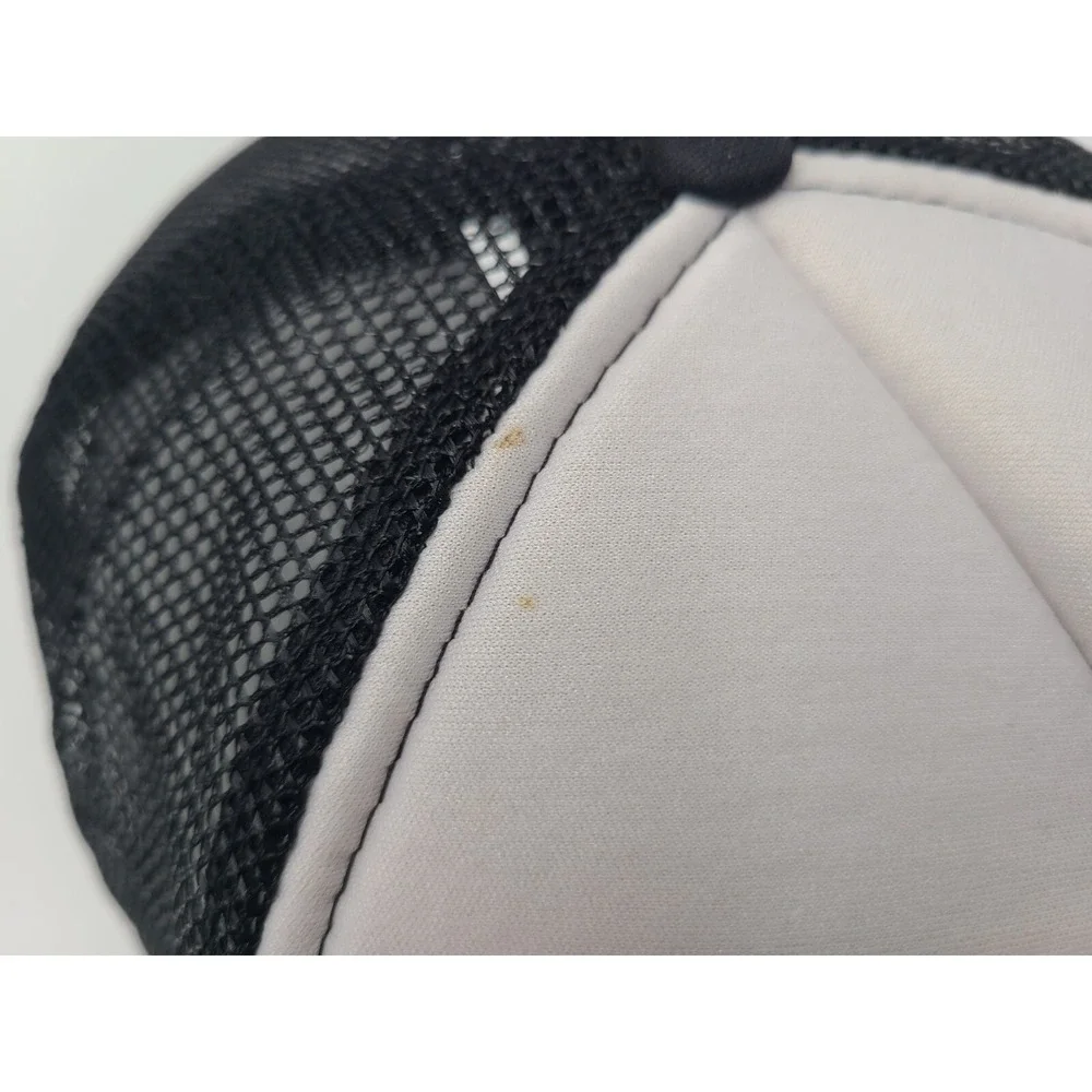Vintage Bass‎ Fishing Mesh Trucker Snapback Hat Cap Outdoors Nature White Black